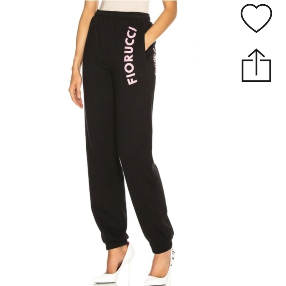 Fiorucci Black Pink Equipe Sweatpants Size Small